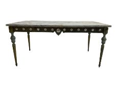 Louis XVI design marble top coffee table