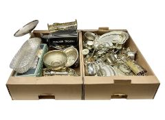 Quantity of silver plate and other metal ware