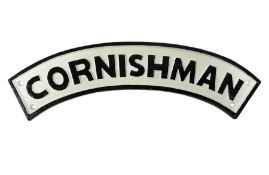 Arched cast iron Cornishman sign