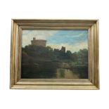 WB (British early 20th century): Castle Landscape