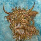 Ann Lamb (British 1955-): 'Highland Cow'