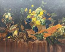 English School (20th century): Still Life with Lobster