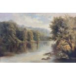 English School (19th/20th century): River Landscape