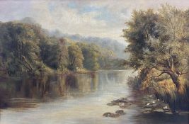 English School (19th/20th century): River Landscape