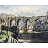 Jack Rigg (British 1927-): Knaresborough Viaduct