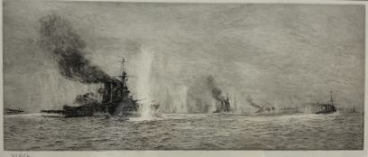 William Lionel Wyllie (British 1851-1931): 'HMS Tiger at Jutland'