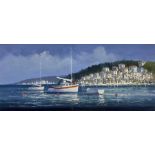 David Short (Nottingham 1940-): Yachts on the Riviera