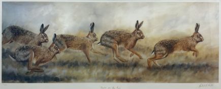 Robert E Fuller (British 1972-): 'Hares on the Run'