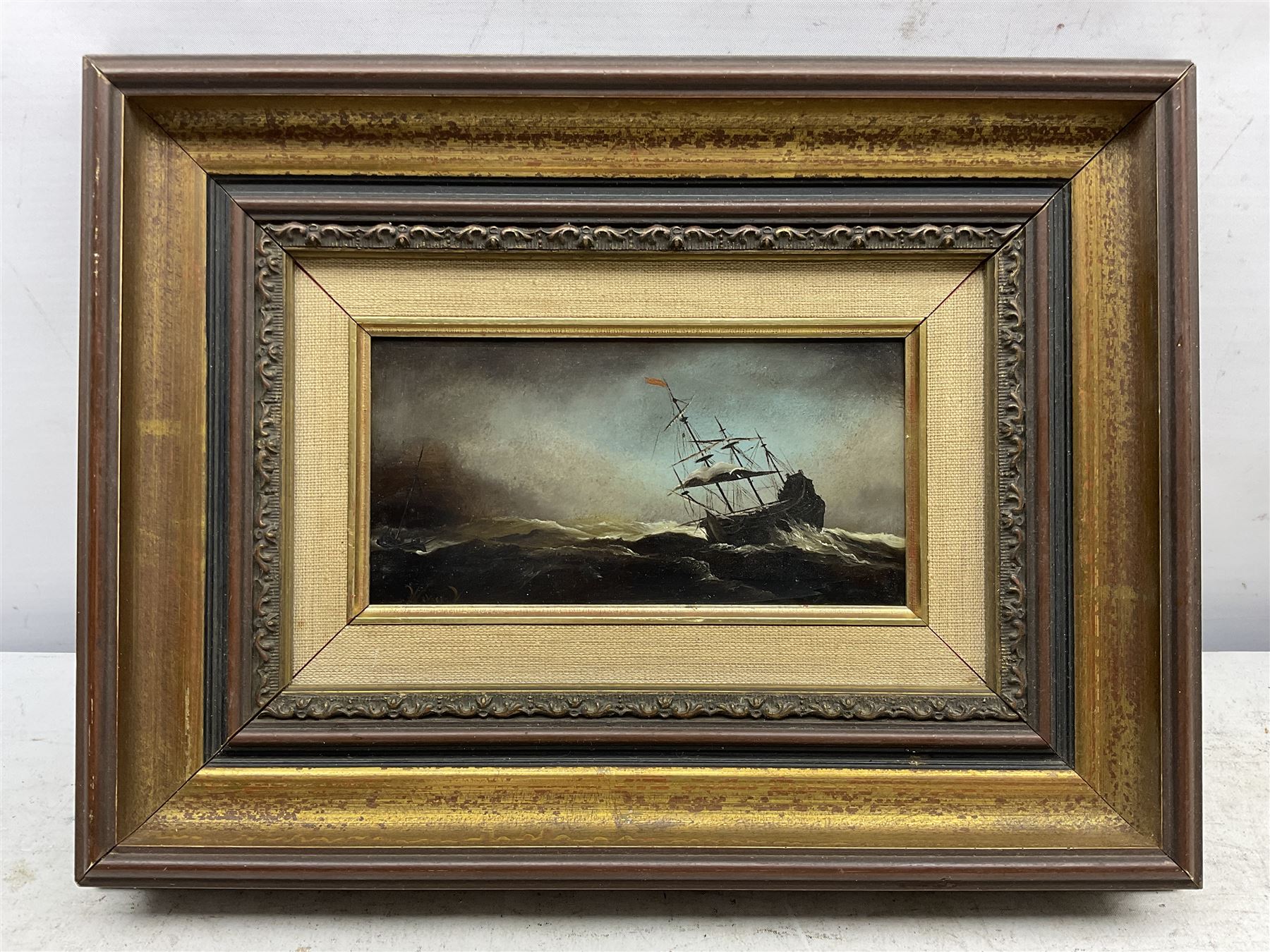 Style of Willem van de Velde the Younger (Dutch 1633-1707): Ship in Storm Conditions - Image 2 of 4