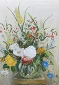 English School (20th century): Still Life of Flowers