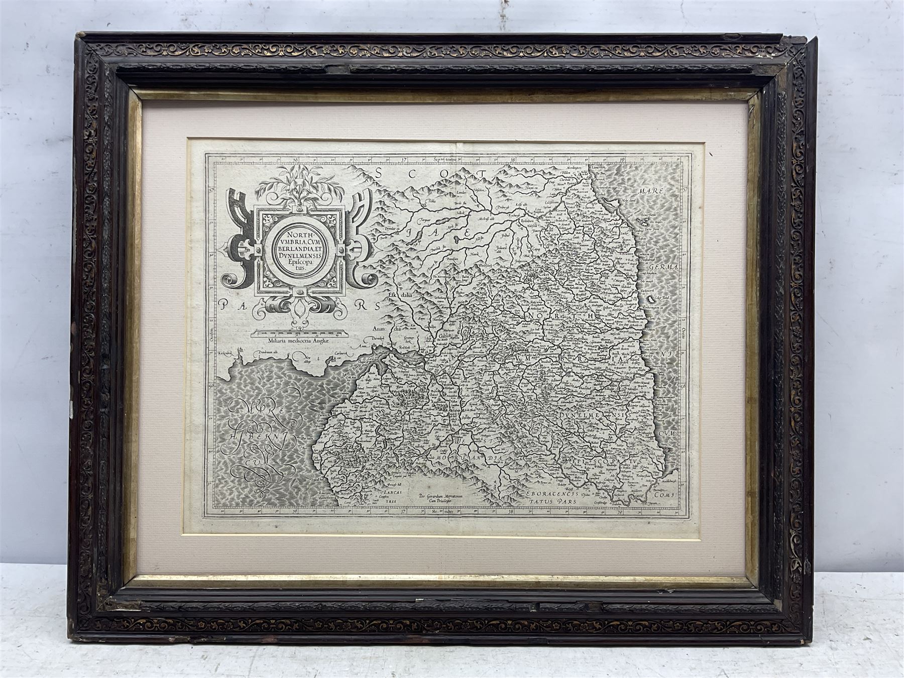 Gerard Mercator (Flemish 1512-1594) and Jodocus Hondius (Flemish 1563-1612): 'Northumbria - Image 2 of 2