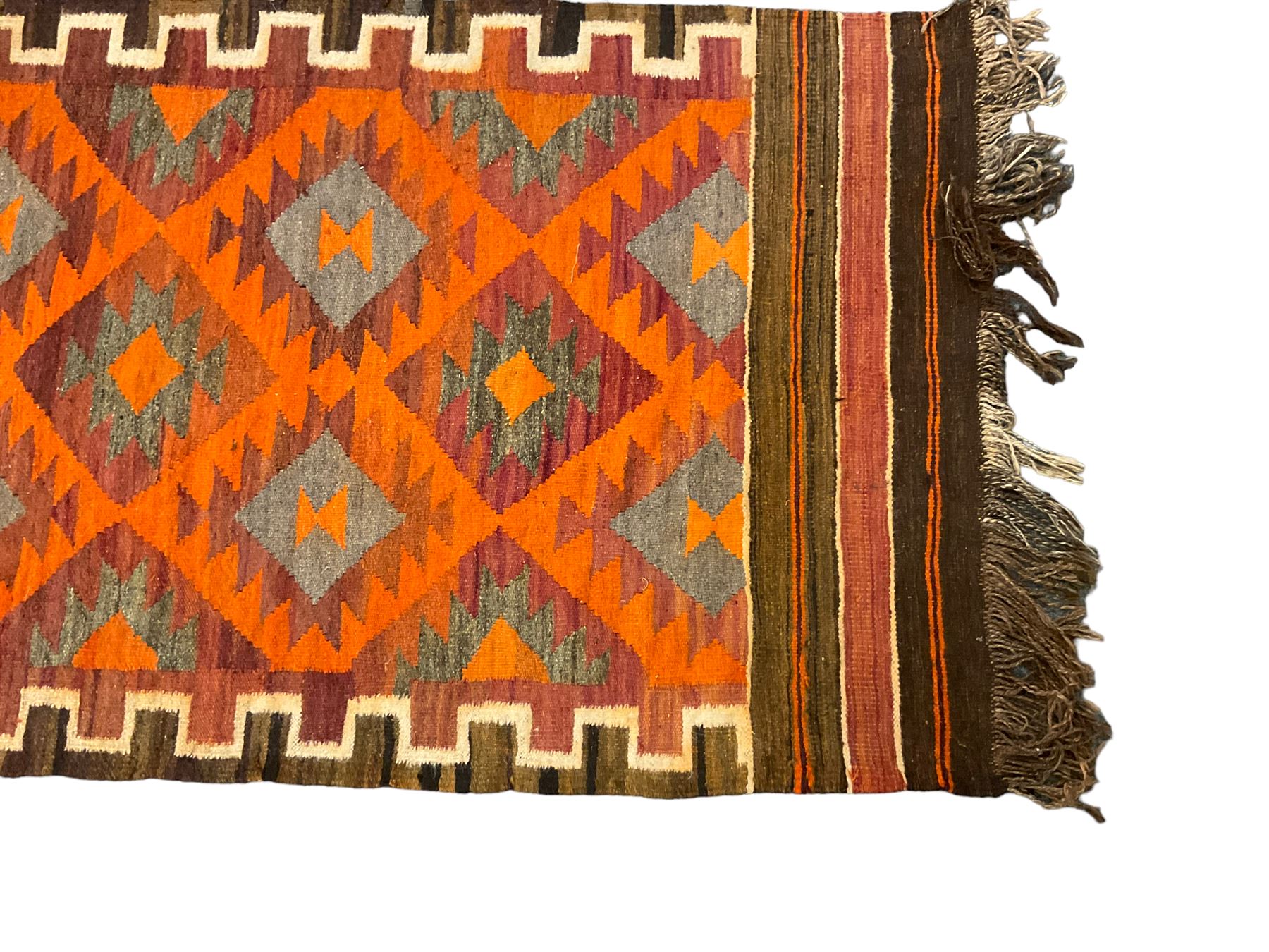 Turkish Kilim amber ground rug - Image 3 of 4