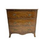 George III mahogany bow-front chest