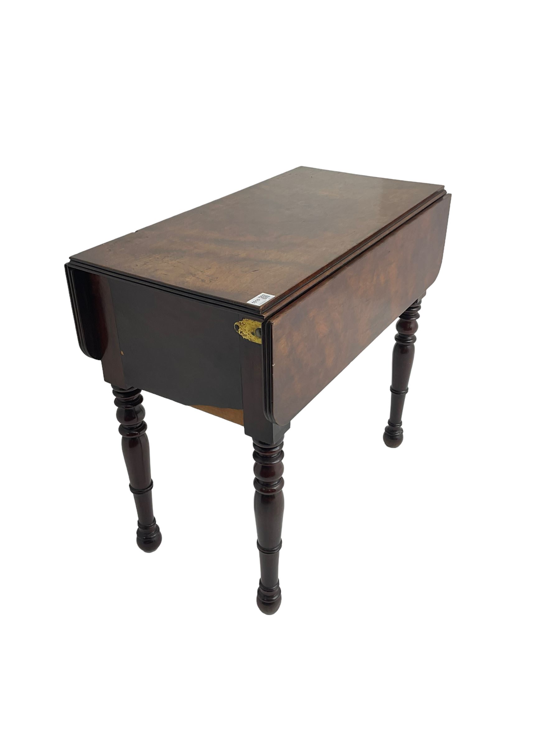 19th century walnut drop leaf side table - Image 6 of 7