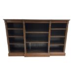Edwardian mahogany breakfront bookcase