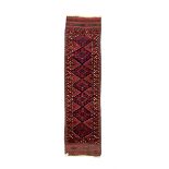 Meshwani crimson ground runner rug