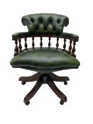 Victorian design captain's swivel desk chair