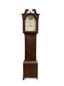Holliwell & Son of Derby - mid-19th century oak and mahogany 8-day longcase clock