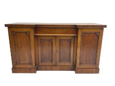 Late Victorian mahogany breakfront sideboard