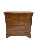 George III design mahogany serpentine chest