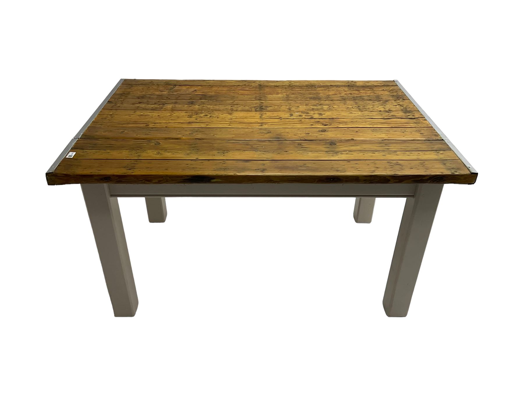 Rustic pine dining table - Image 2 of 6