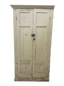 Painted pine cupboard or wardrobe