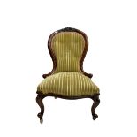 Victorian mahogany framed nursing chair