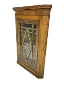 19th century oak wall hanging corner cupboard