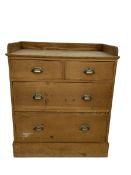 Early 20th century pitch pine chest