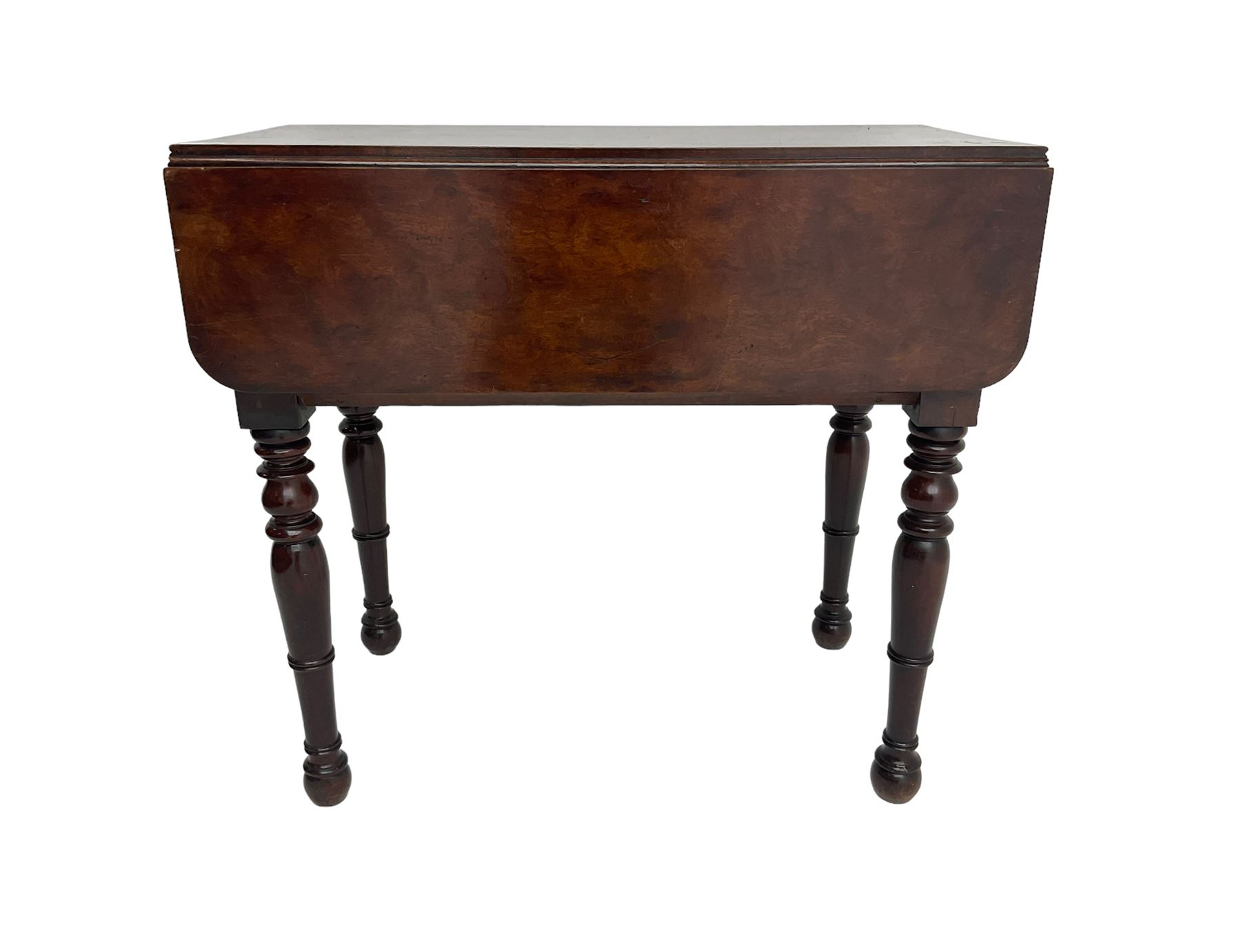 19th century walnut drop leaf side table