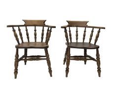 Pair of captains smokers bow chairs