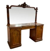 Late 19th century mahogany mirror back sideboard