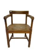 Arts and Crafts oak armchair