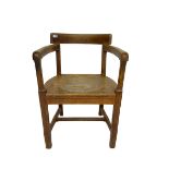 Arts and Crafts oak armchair