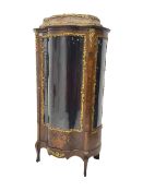 19th century French kingwood vitrine or display cabinet