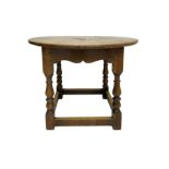 17th century design oak joint table