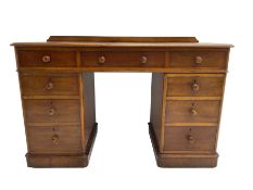 Victorian mahogany twin pedestal desk