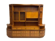 Nathan - mid-20th century teak wall display unit