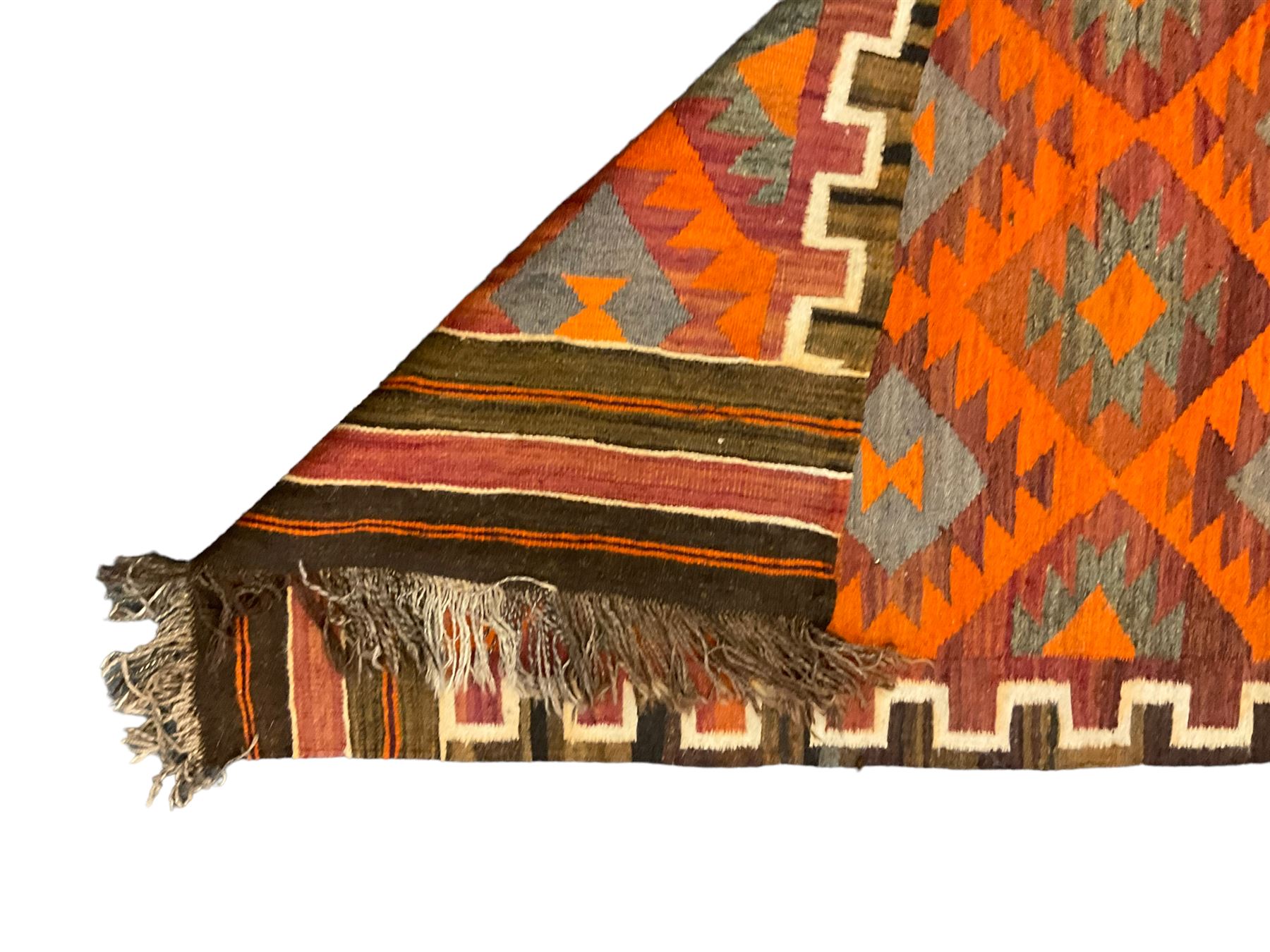 Turkish Kilim amber ground rug - Image 4 of 4