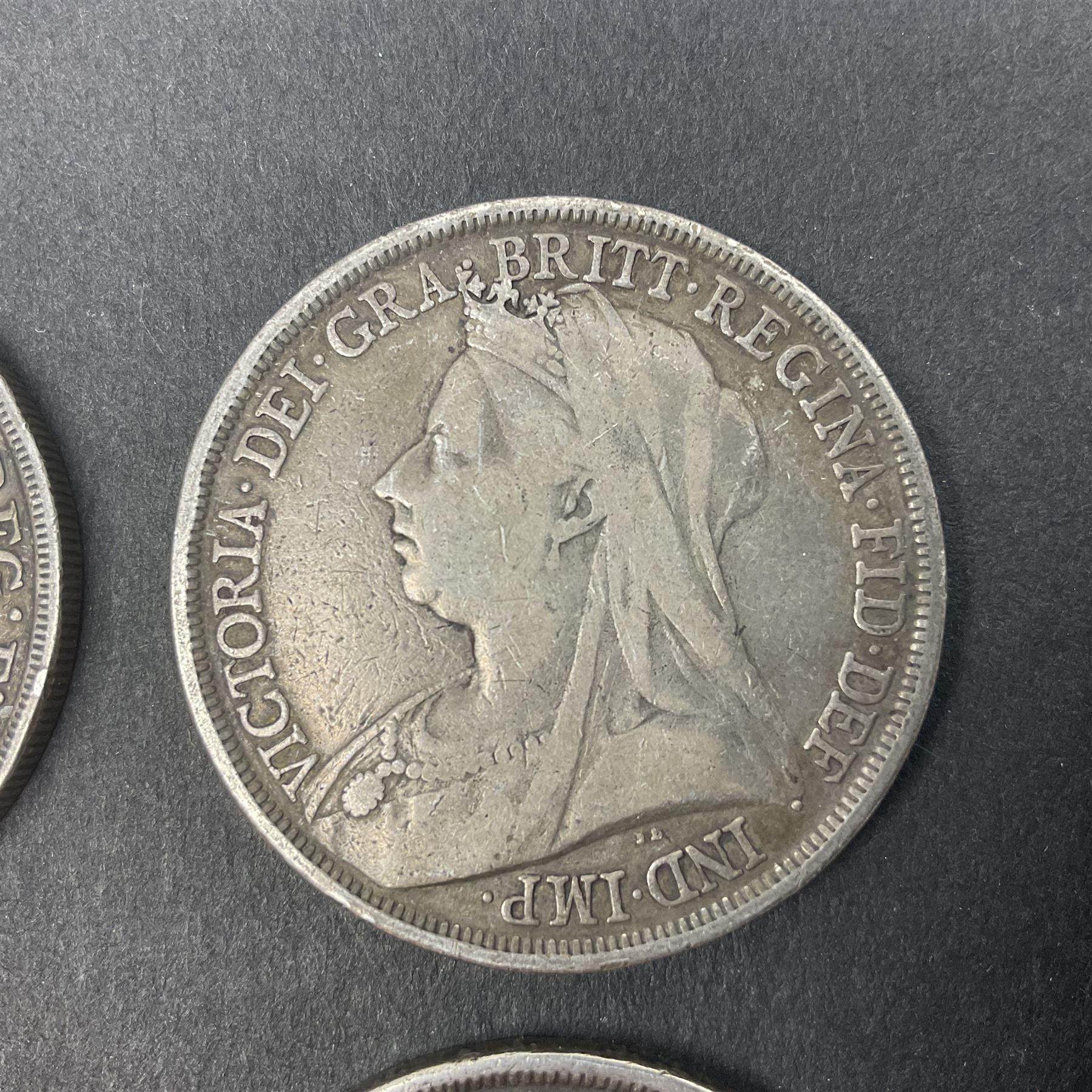 Four Queen Victoria crown coins dated 1887 - Image 3 of 8