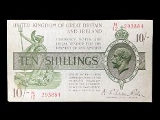 United Kingdom of Great Britain and Ireland Fisher second issue ten shillings banknote 'N12 293884'