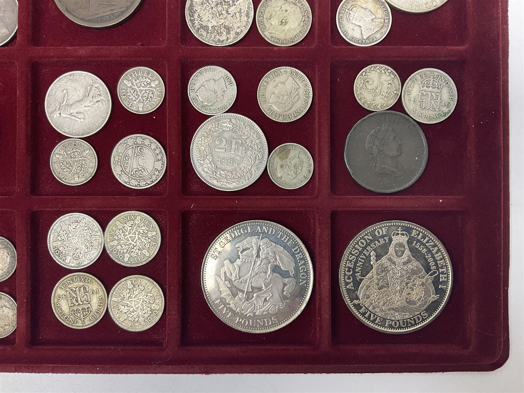 Great British and World coins including King George V 1935 crown - Image 8 of 9