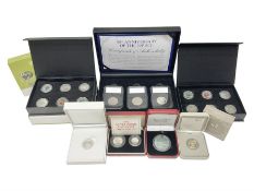 The Royal Mint United Kingdom 1990 silver proof fifty pence two coin set cased with certificate