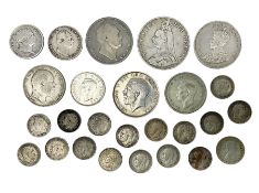 Coins including William IIII 1836 half crown