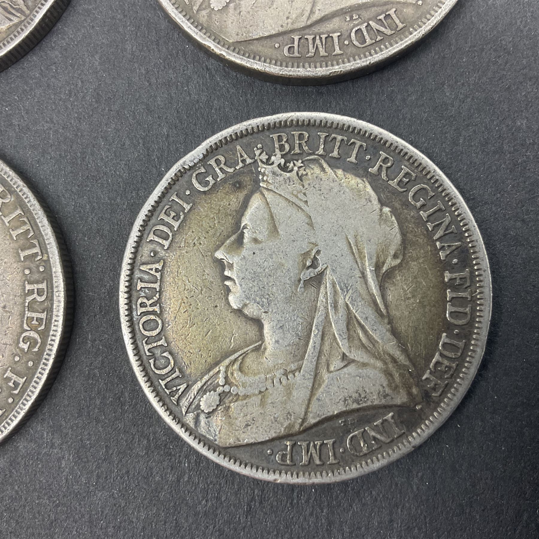 Four Queen Victoria crown coins dated 1887 - Image 5 of 8