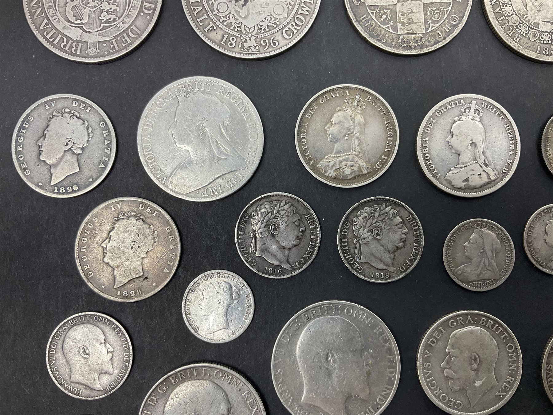 Approximately 145 grams of Great British pre 1920 silver coins - Image 4 of 5