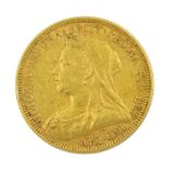 Queen Victoria 1894 full gold sovereign coin