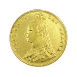 Queen Victoria 1887 gold shield back half sovereign coin