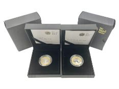 Two The Royal Mint United Kingdom silver proof two pound coins