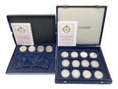 Sixteen Queen Elizabeth II silver proof coins from 'The Queen's Birthday Silver Coin Collection' all